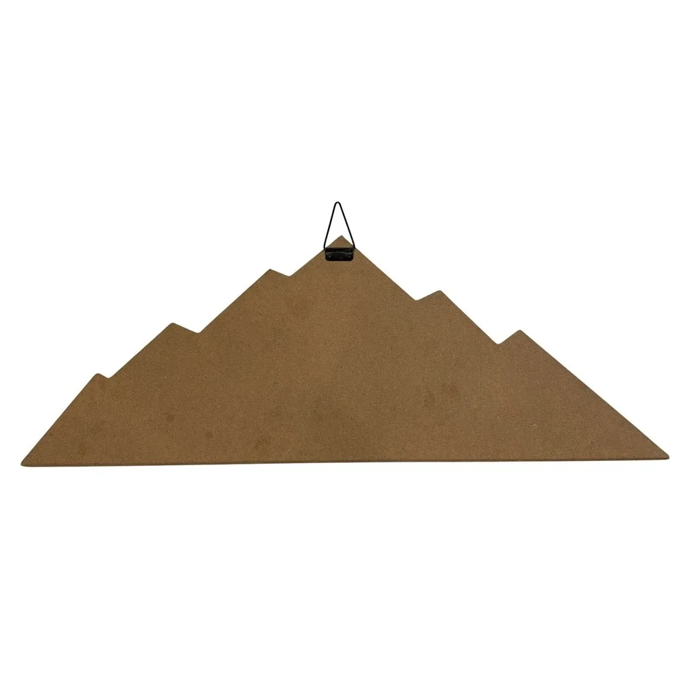 Gone Camping Sign Home Decor Green Mountain Shape Wood Plaque